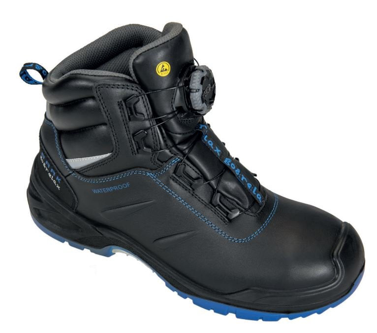 Sicherheitsstiefel Hunter Gr. 41 schwarz/blau Leder S3 SRC ESD WR Boa BAAK